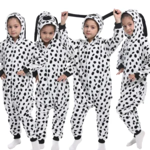plush spotted dog cosplay costume kigurumi onesie cartoon animal halloween costumes party performance outfits for kids clothes