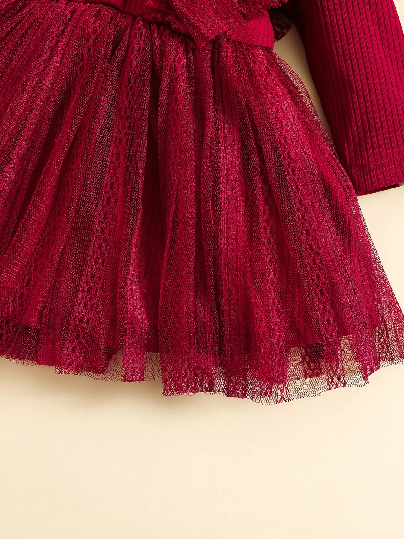 two piece baby girl romantic small flying sleeve long sleeve ruffled mesh dress + bow headscarf spring and autumn two piece baby girl romantic small flying sleeve long sleeve ruffled mesh dress + bow headscarf spring and autumn