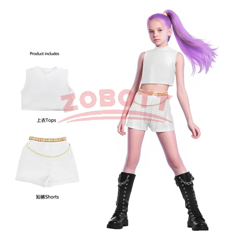 kids k pop demon hunters zoey rumi mira costume fancy dress cosplay virtual idol movie cosplay for girls' kids halloween carniva kids k pop demon hunters zoey rumi mira costume fancy dress cosplay virtual idol movie cosplay for girls' kids halloween carniva