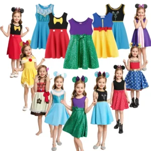 baby girls dress mermaid anna moana cinderella dresses casual clothes princess dresses kids cute costume summer dresses 2 10y