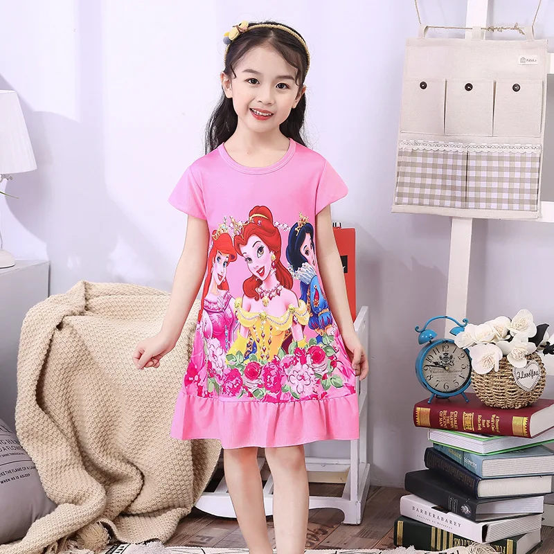 girls night dress summer cartoon snow white frozen princess elsa mermaid print toddler girl nightgown for teens girls night dress summer cartoon snow white frozen princess elsa mermaid print toddler girl nightgown for teens