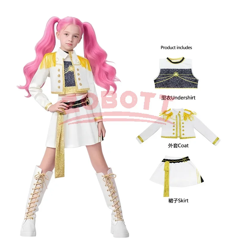 kids k pop demon hunters zoey rumi mira costume fancy dress cosplay virtual idol movie cosplay for girls' kids halloween carniva kids k pop demon hunters zoey rumi mira costume fancy dress cosplay virtual idol movie cosplay for girls' kids halloween carniva