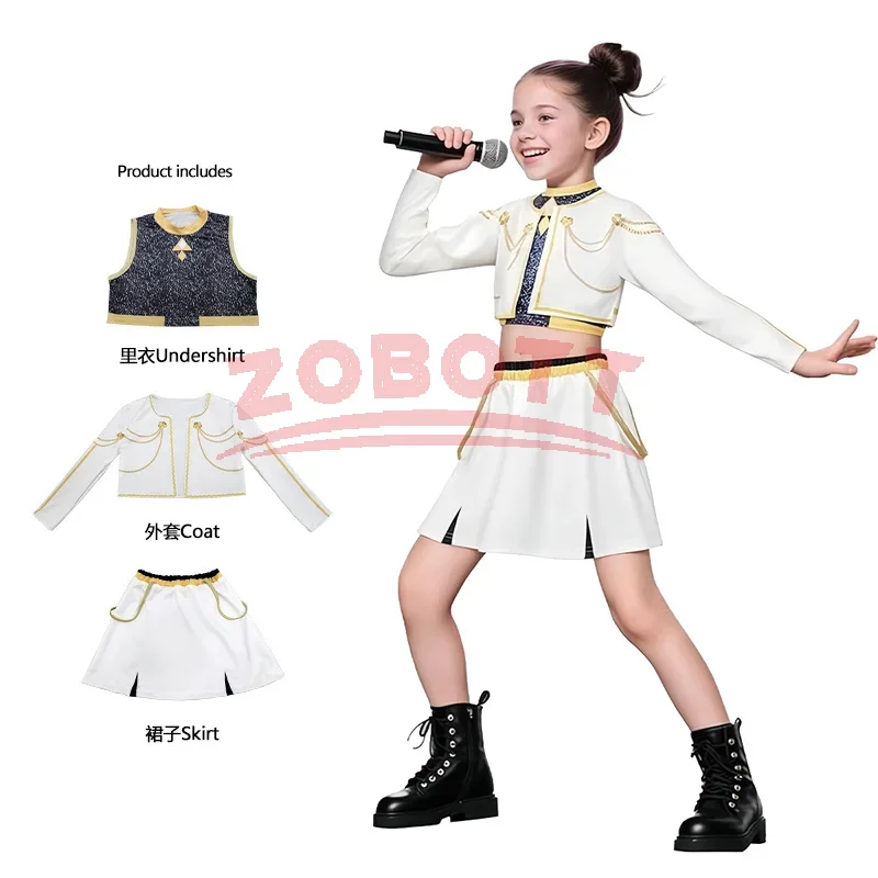kids k pop demon hunters zoey rumi mira costume fancy dress cosplay virtual idol movie cosplay for girls' kids halloween carniva kids k pop demon hunters zoey rumi mira costume fancy dress cosplay virtual idol movie cosplay for girls' kids halloween carniva